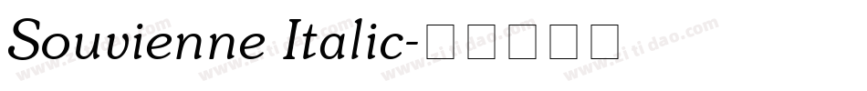 Souvienne Italic字体转换